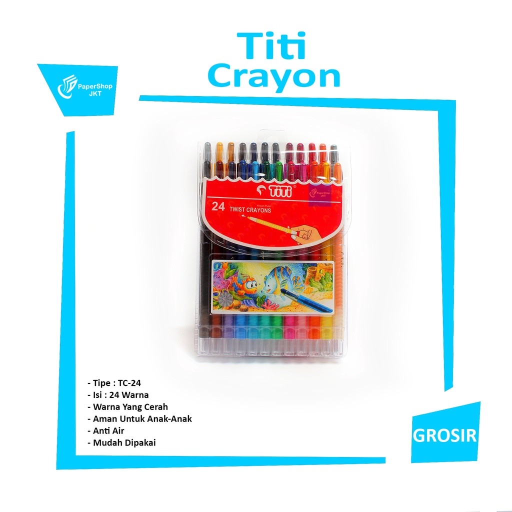 TITI - Twist Crayon Puter isi 24 - Set