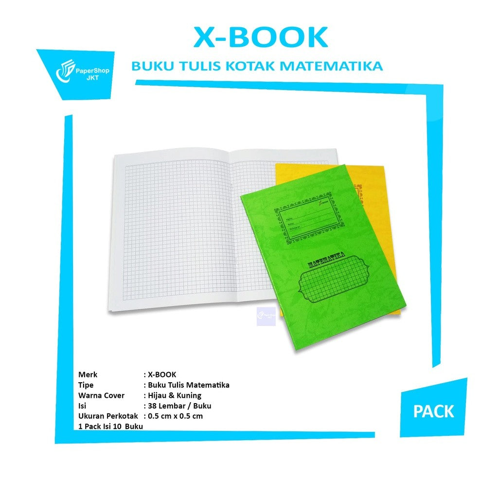 X-BOOK - Buku Tulis Kotak Matematika - Pack