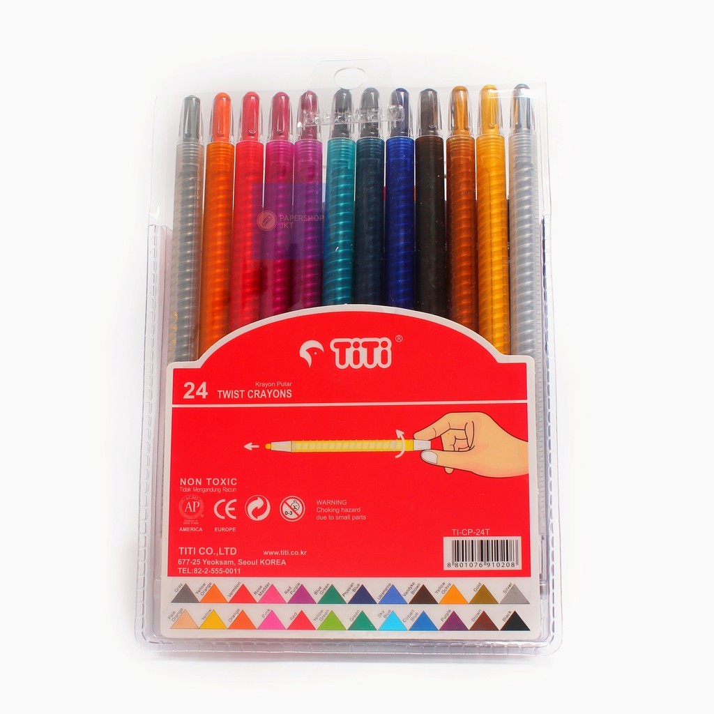 TITI - Twist Crayon Puter isi 24 - Set