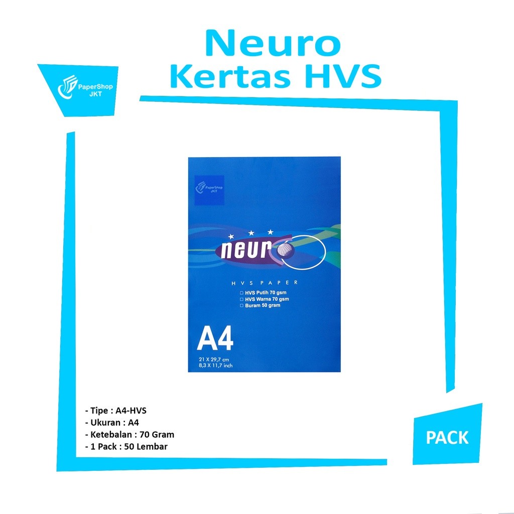NEURO - Kertas A4 HVS Putih  50 Lembar Paket Hemat - Pack