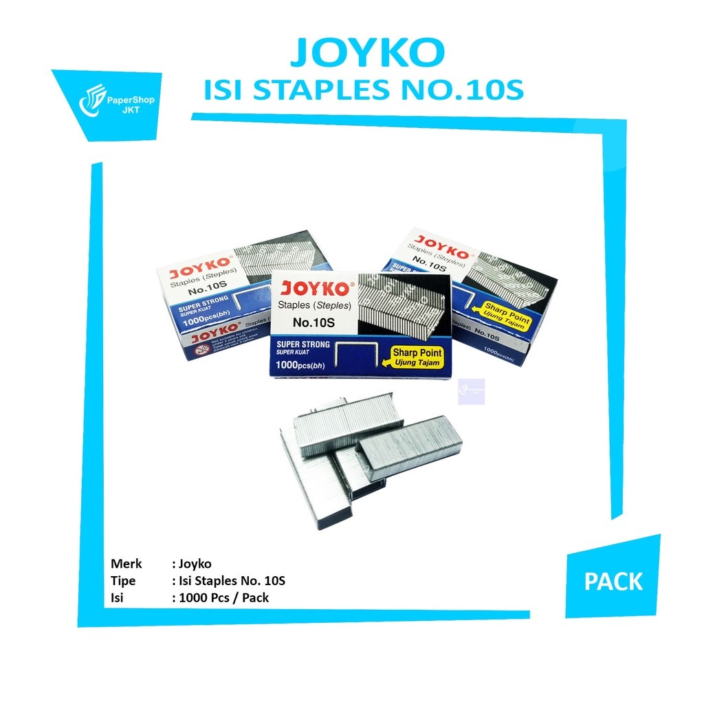 JOYKO - Isi Staples No.10S - Kotak Biru - Pack