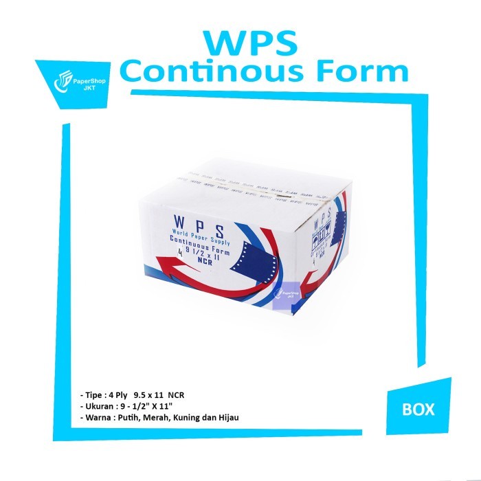 WPS - Continous Form 4 Ply 91/2 x 11 ( K4 Wps ) Ncr - Box