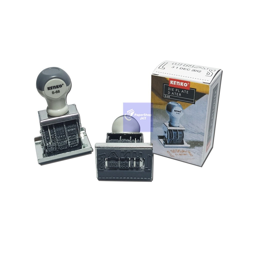 Kenko - Stamp Plate Dater S - 68 Stampel LUNAS - Pcs