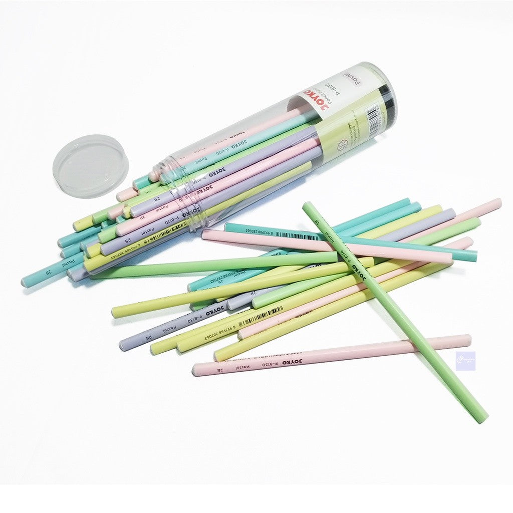 JOYKO - Pensil Ujian Kayu 2B P-8130 Warna Pastel - Drum