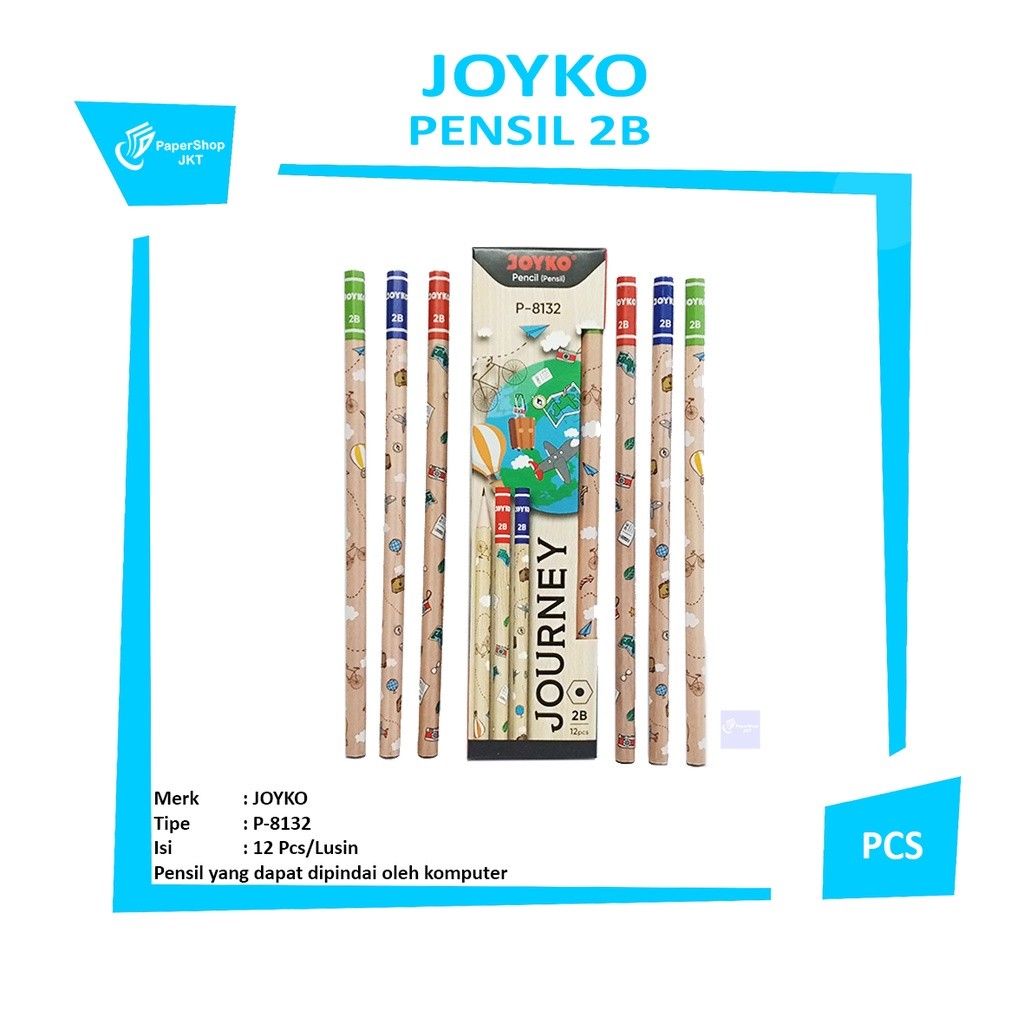 JOYKO - Pensil Ujian Kayu 2B P-8132 - Pcs