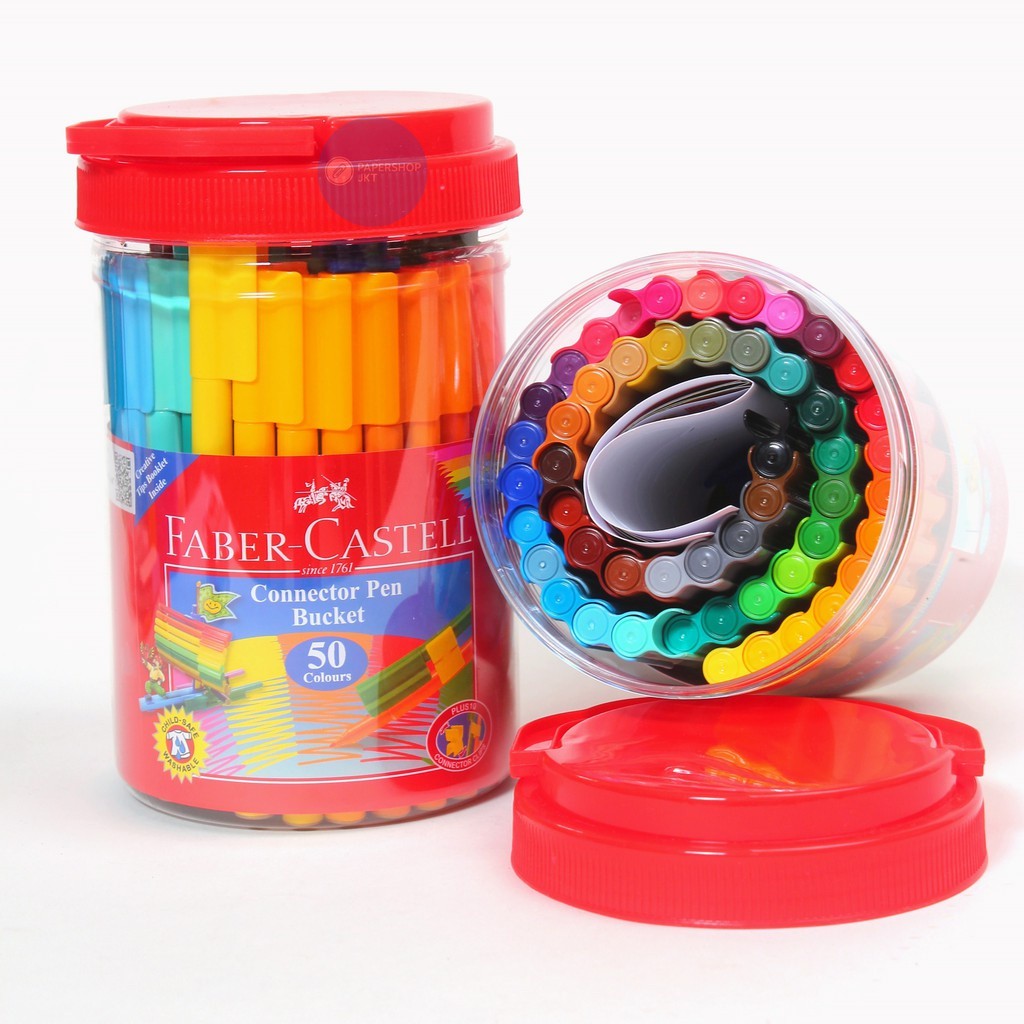 FABER CASTELL - Spidol Connector Pen Isi 50 Warna - Set