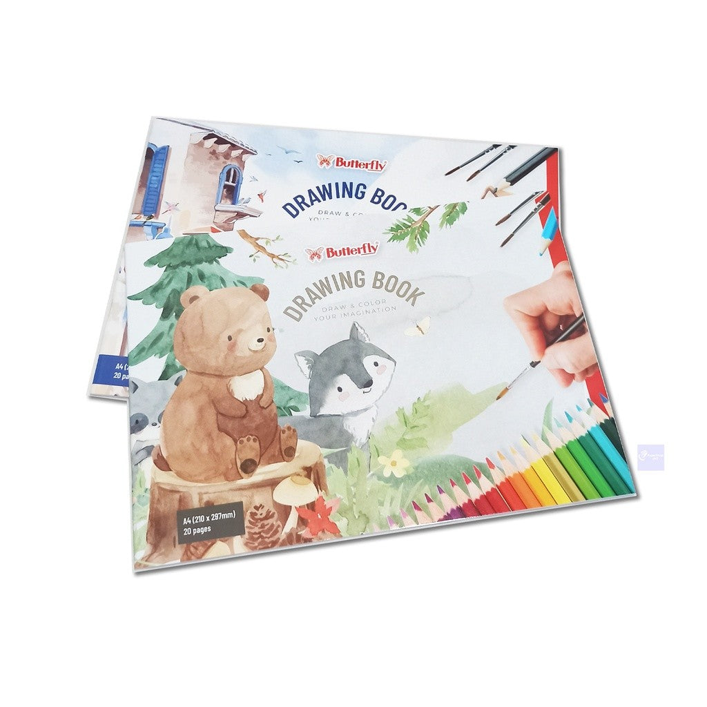 BUTTERFLY - Drawing Book Cover Motif Lucu - Pcs