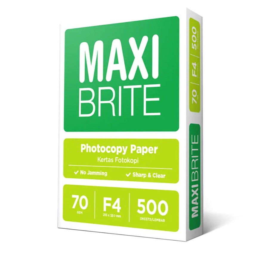 MAXI BRITE - Kertas Fotokopi 70g F4 Kertas Print - Rim