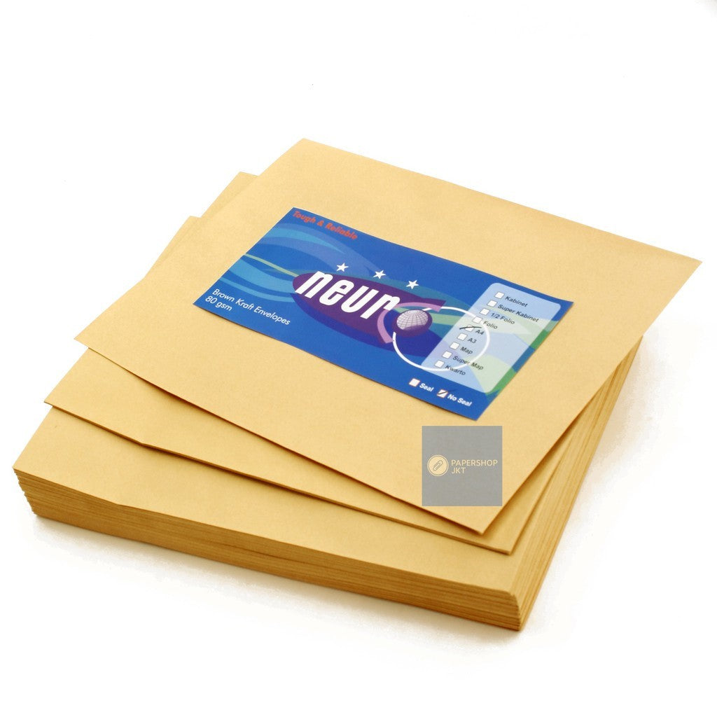 NEURO - Amplop Coklat A4 No Seal ( 30 x 22 cm ) - Pack