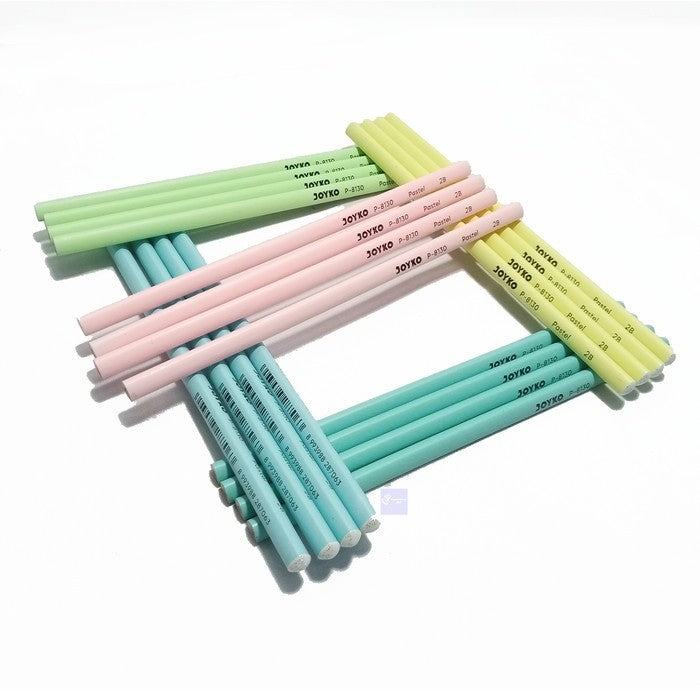 JOYKO - Pensil Ujian Kayu 2B P-8130 Warna Pastel - Pcs