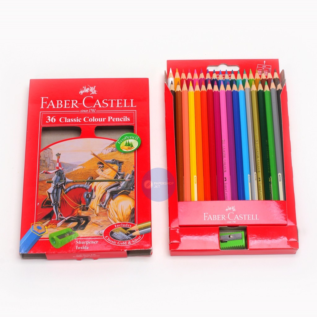 FABER CASTELL - Classic isi 36 Color Pencils - Pensil Warna - Set
