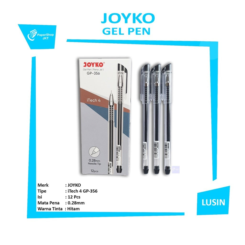 JOYKO - Pulpen Gel Pen GP-356 iTech 4 0.28mm - Lusin