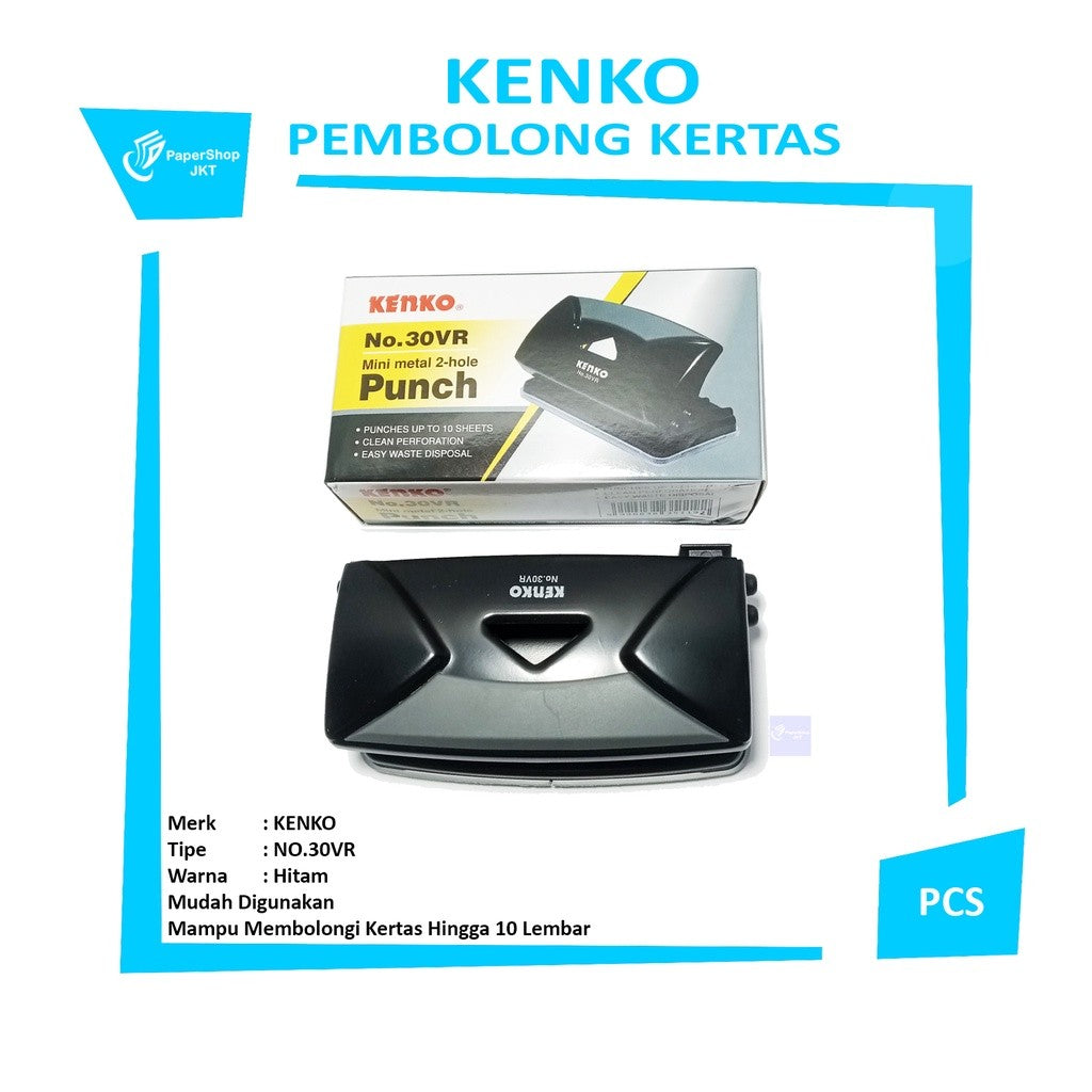 KENKO - Pembolong Punch No.30VR Mini Metal 2-Hole - Pcs
