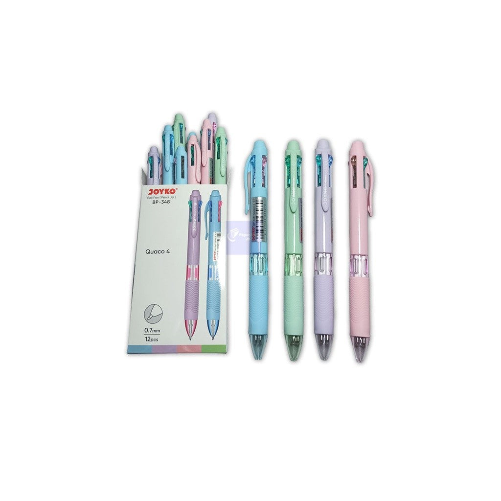 JOYKO - Ball Pen Pulpen Pena BP-348 Quaco 4 0.7mm - Pcs