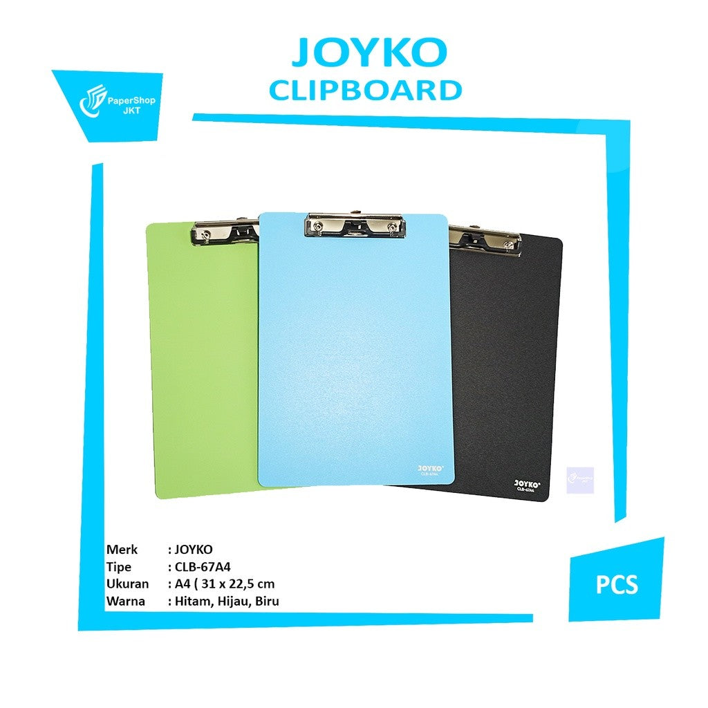 JOYKO - Papan Ujian Clipboard CLB-67A4 - Pcs