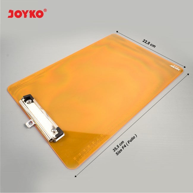 JOYKO - CLB-63 Clip Board - Papan Jalan Alas Tulis Trans - Pcs
