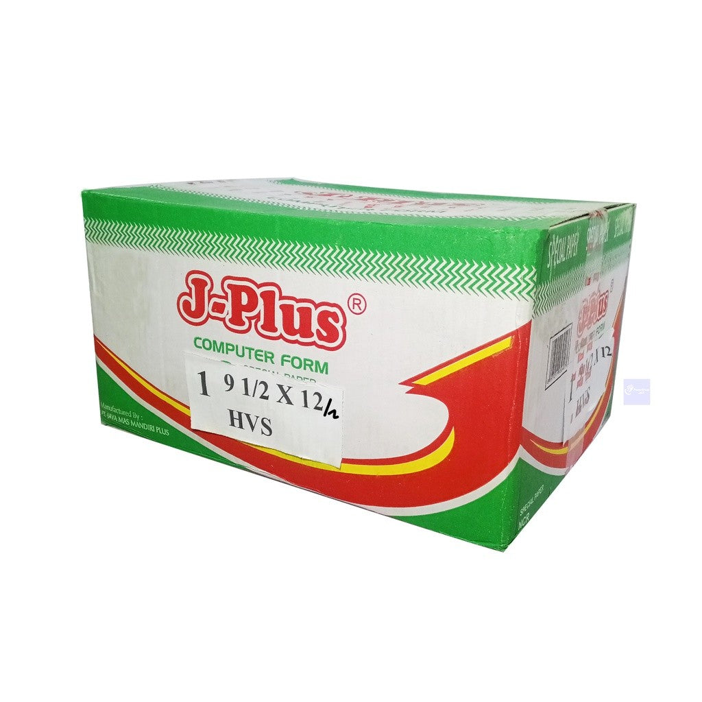 J-PLUS - Continous Form 1 Ply 9 1/2 x 12/2 NCR Kertas Komputer - Box