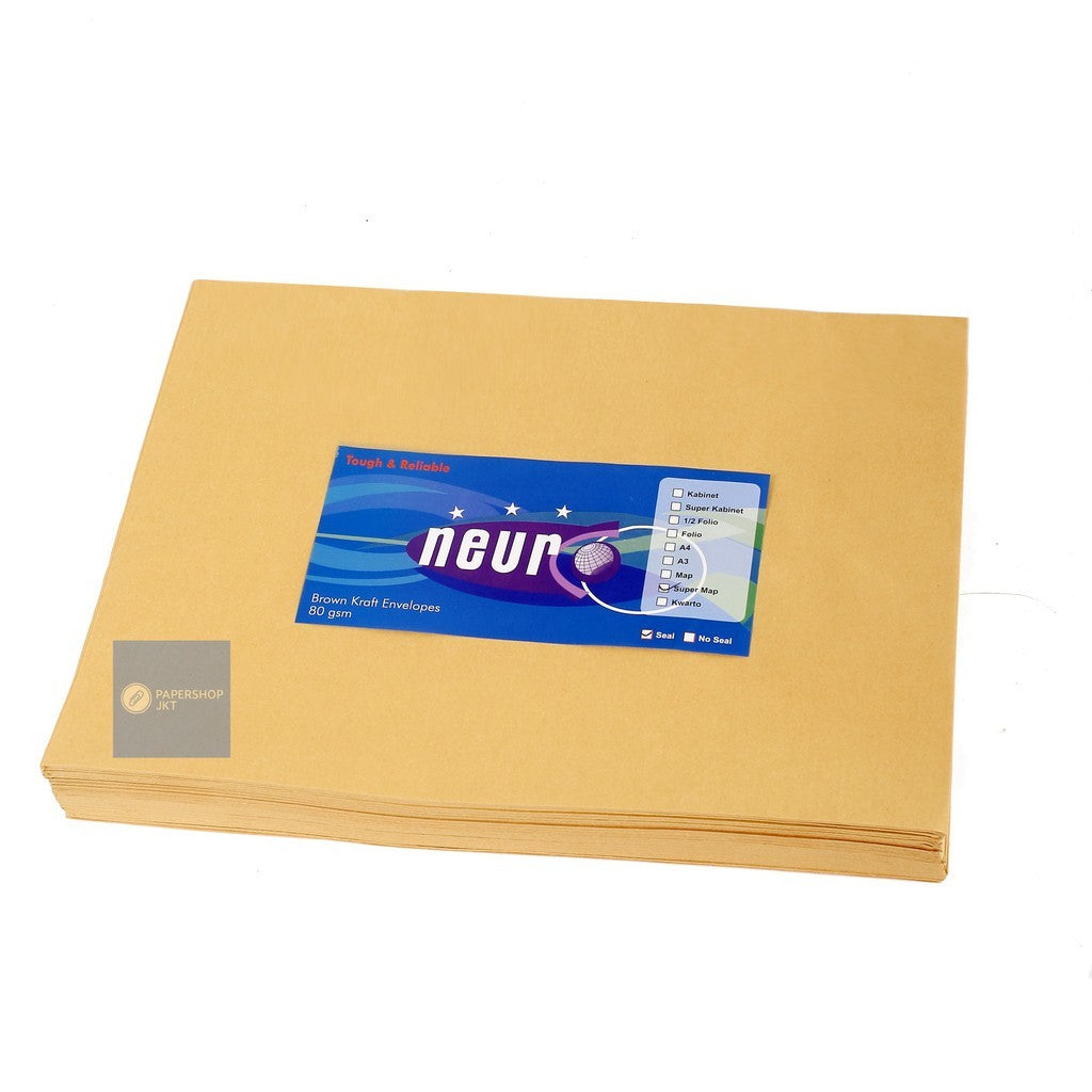 NEURO - Amplop Coklat Ukuran Super Map Seal ( 29 x 39,5 cm )