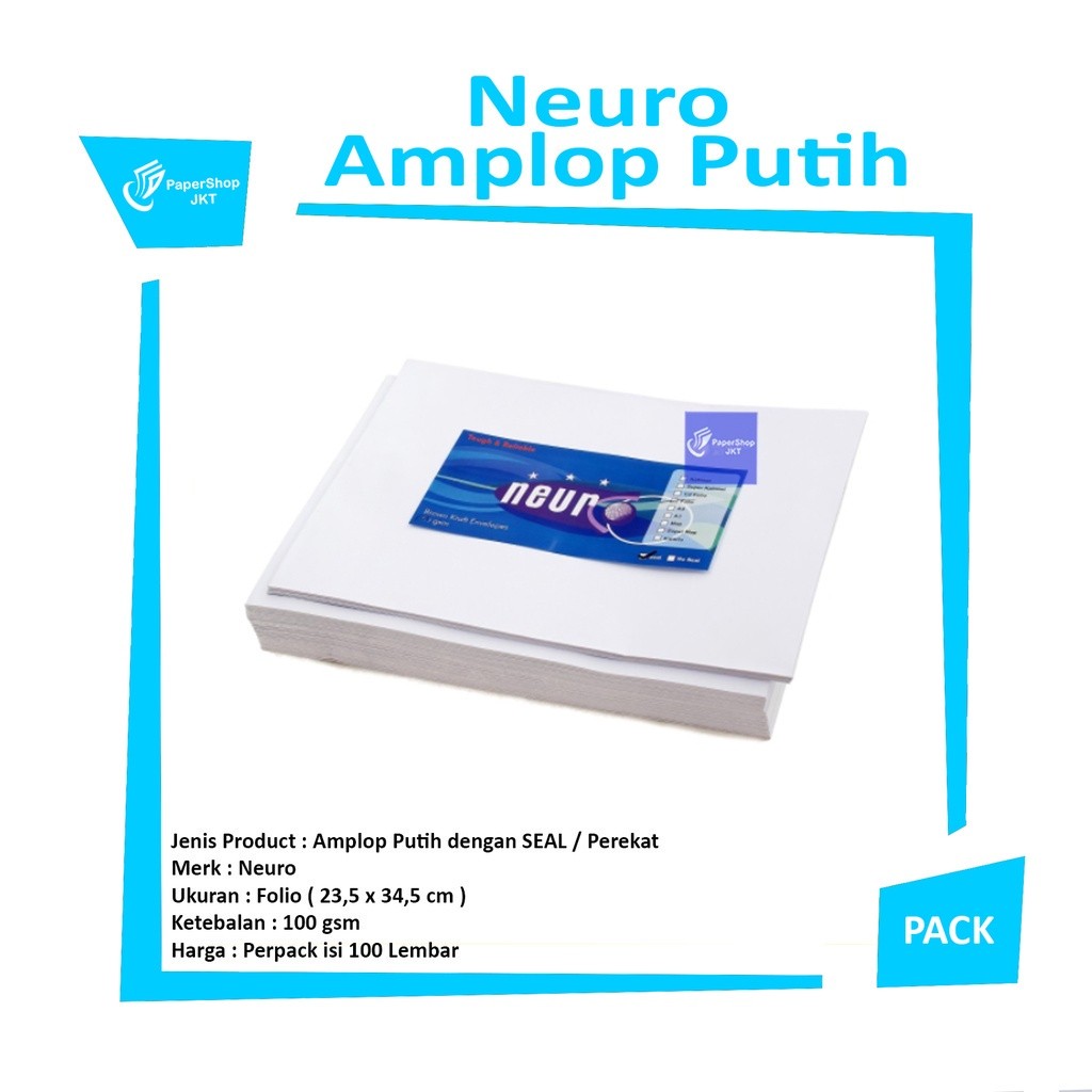 NEURO - Amplop Putih Folio SEAL - Pack