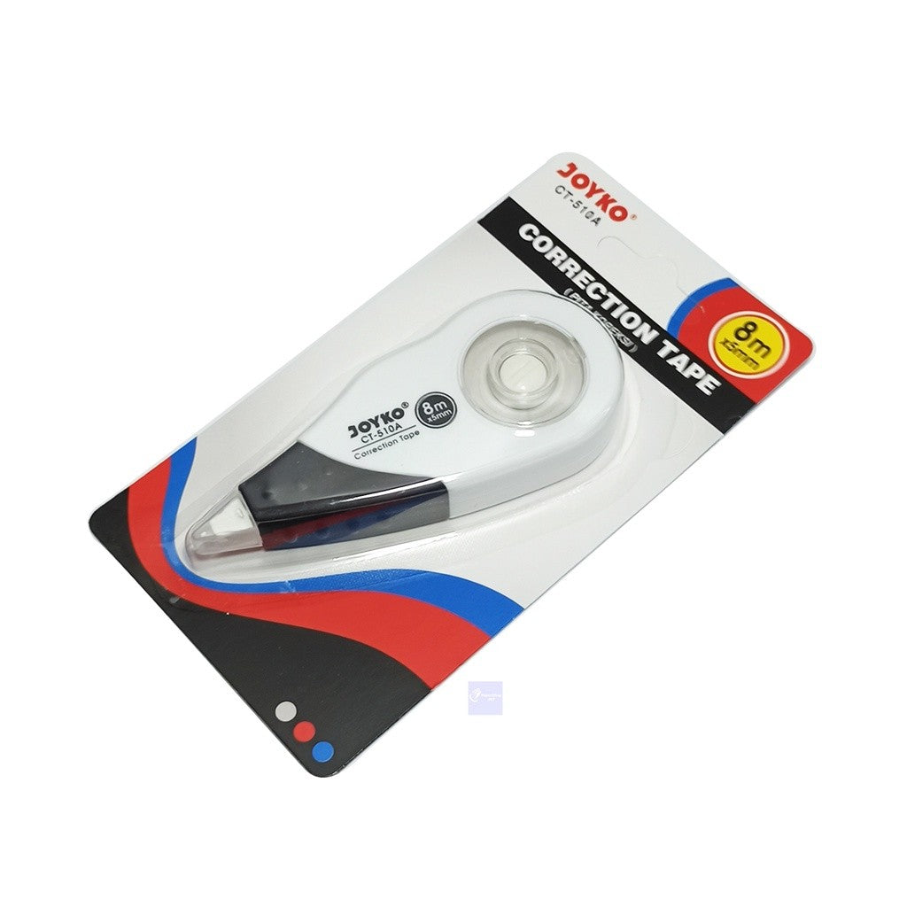 JOYKO - Correction Tape CT-510A Tipex Kertas Roll Ukuran 8M x 5mm Cover Random Warna - Pcs