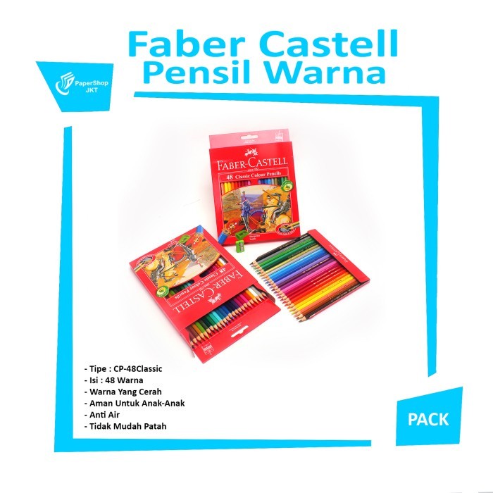 Faber Castell - Pensil Warna  isi 48 Classic - Pack