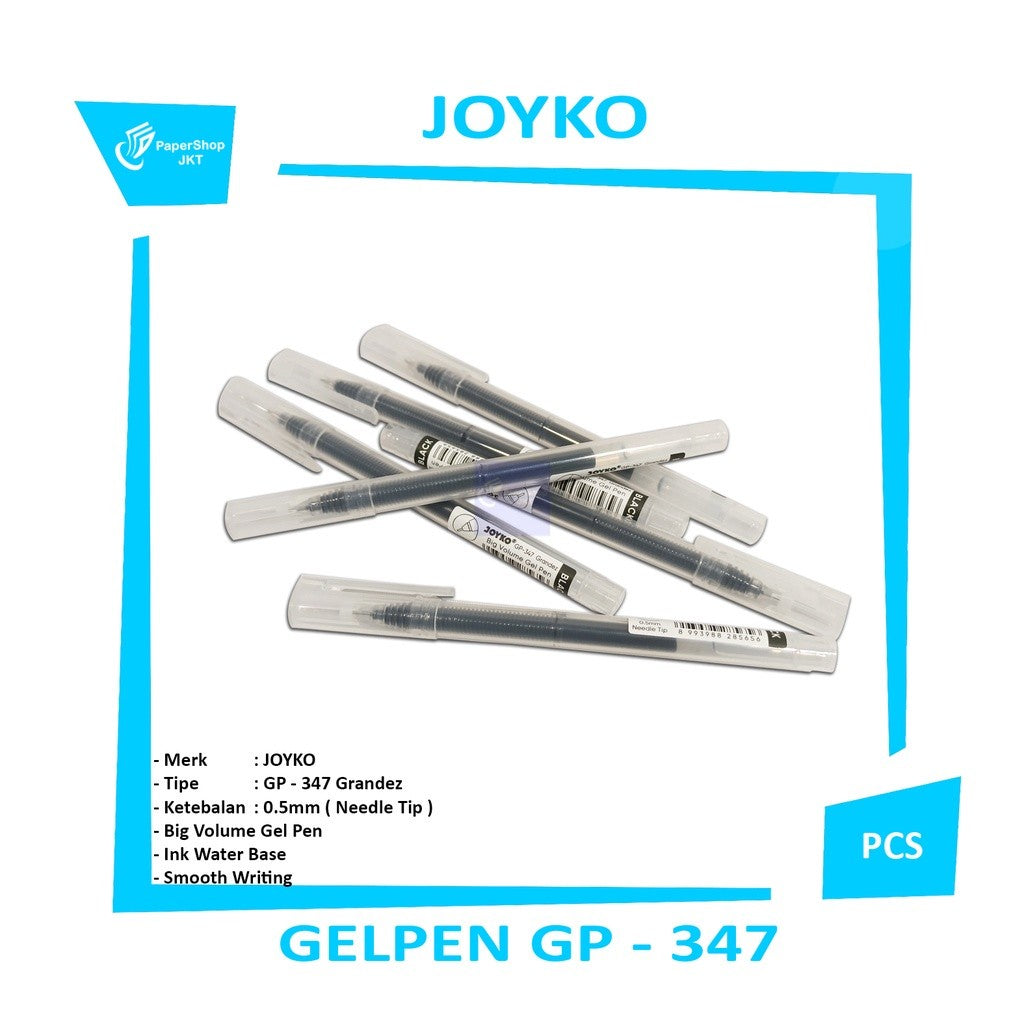 JOYKO Gel Pen GP-347 Grandez - Black -Pcs