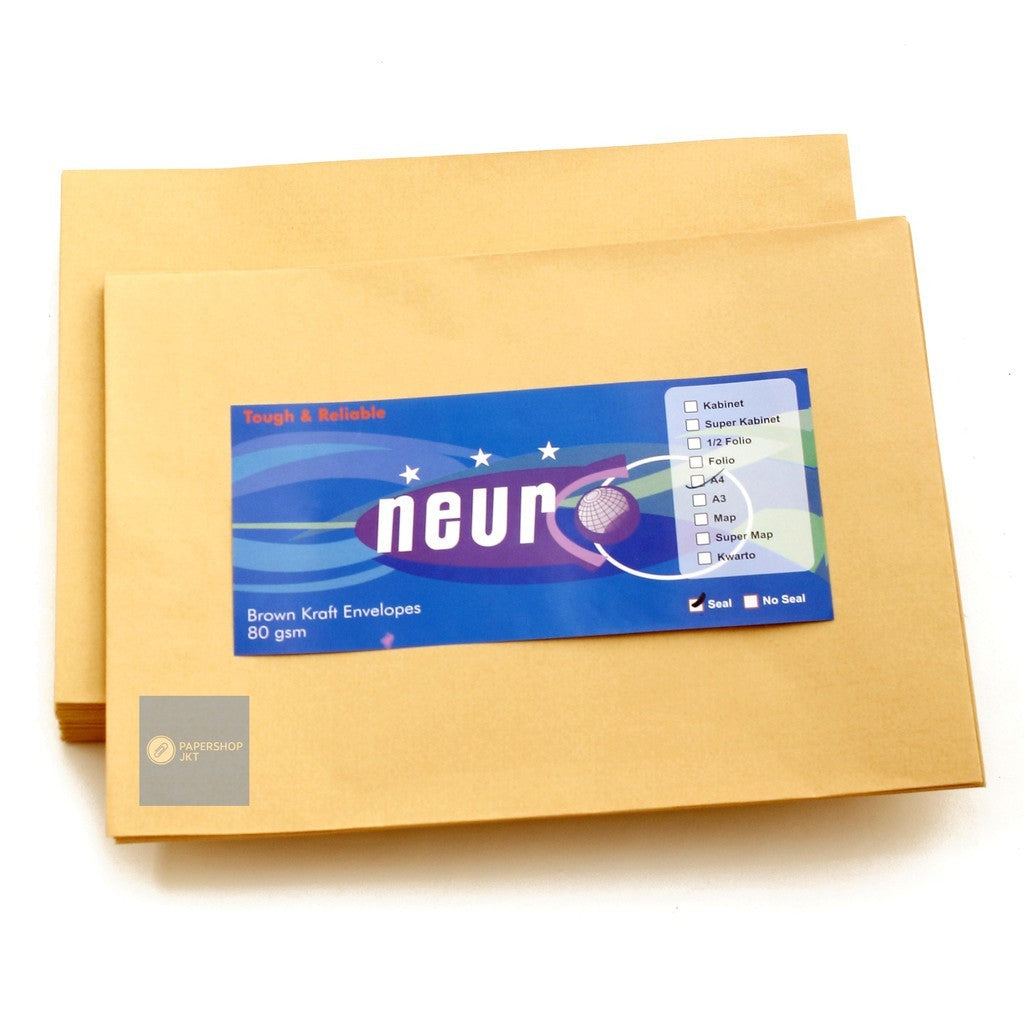 NEURO - Amplop Coklat A4  Seal ( 30 x 22 cm ) - Pack