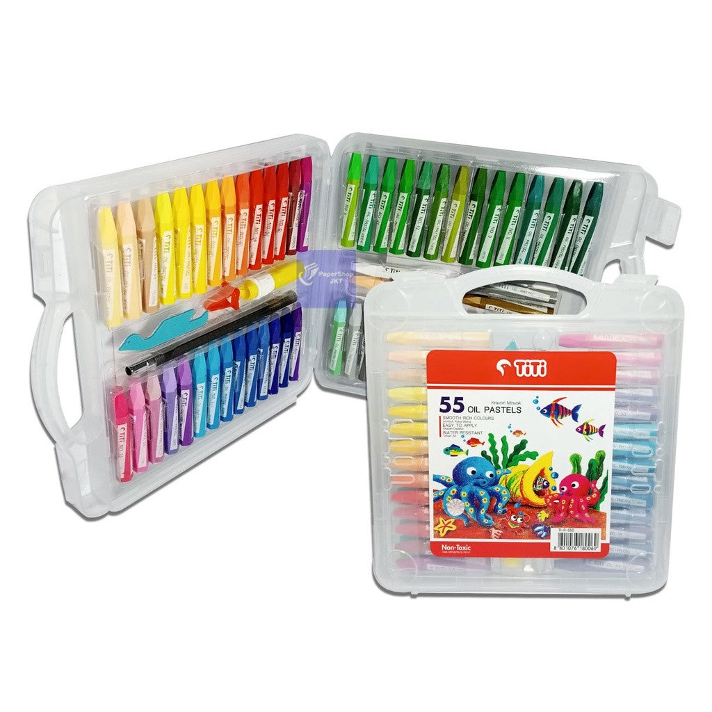 TITI - Oil Pastel Krayon 55 Color TI-P-55s Crayon 55 Warna - Set