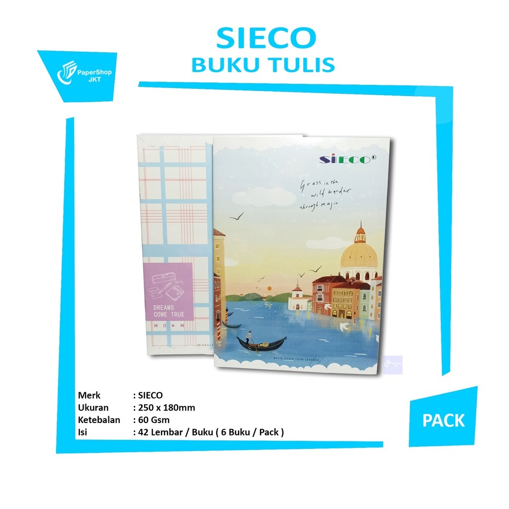 SIECO - Buku Tulis Isi 42 Lembar - Pack
