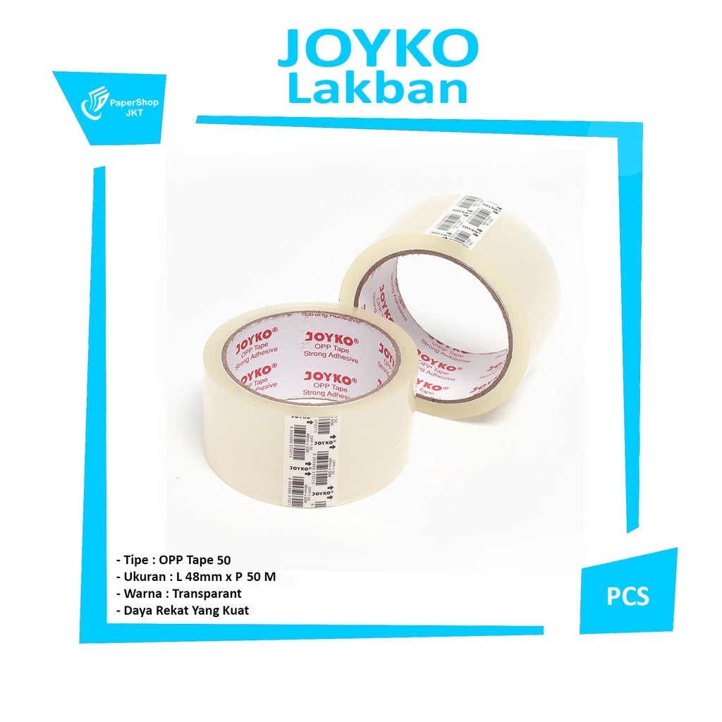 JOYKO -  Lakban Bening Dan Coklat 2 Inch x 50Mtr - Roll