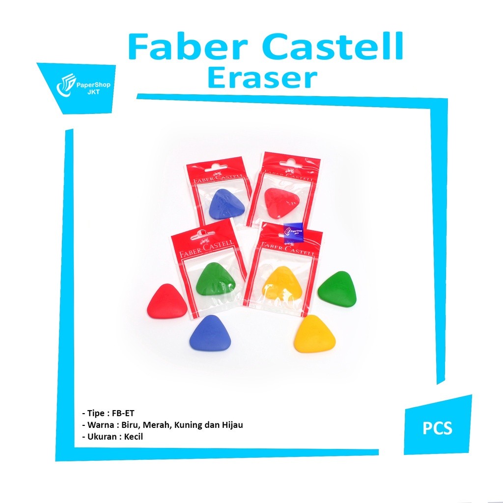 FABER CASTELL - Grip Eraser - Penghapus Crayon - Pensil Warna - Pcs