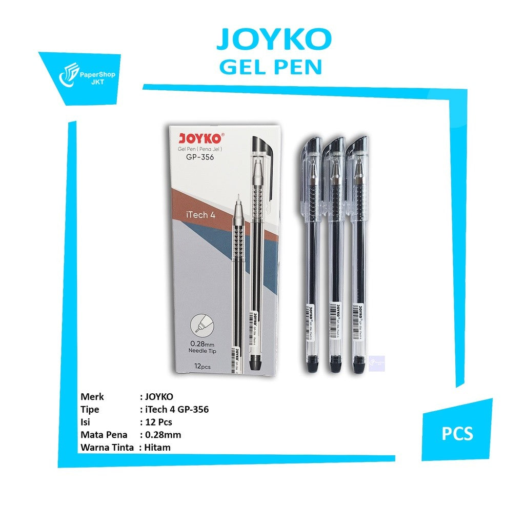 JOYKO - Pulpen Gel Pen GP-356 iTech 4 0.28mm - Pcs