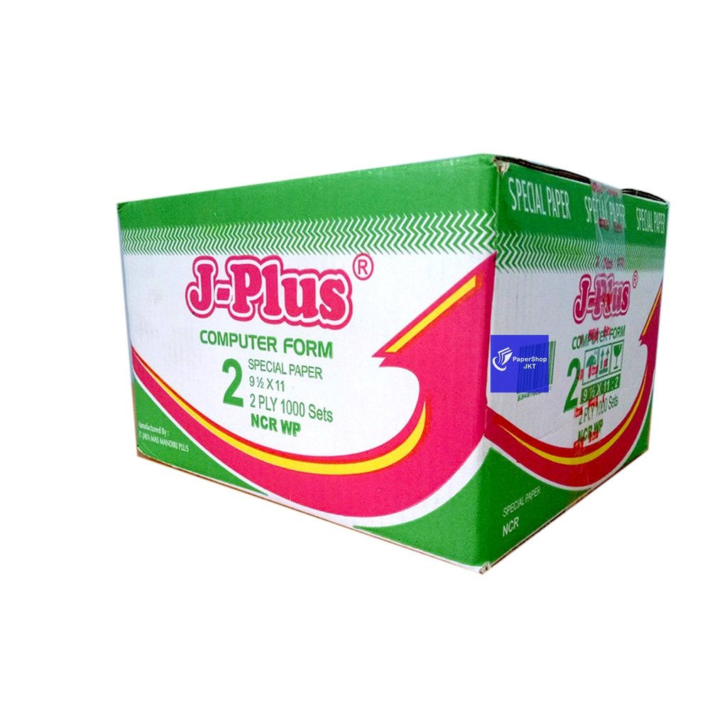 J-PLUS - Continous Form 2 Ply 9 1/2 x 11 Ncr Kertas Komputer -1 Box