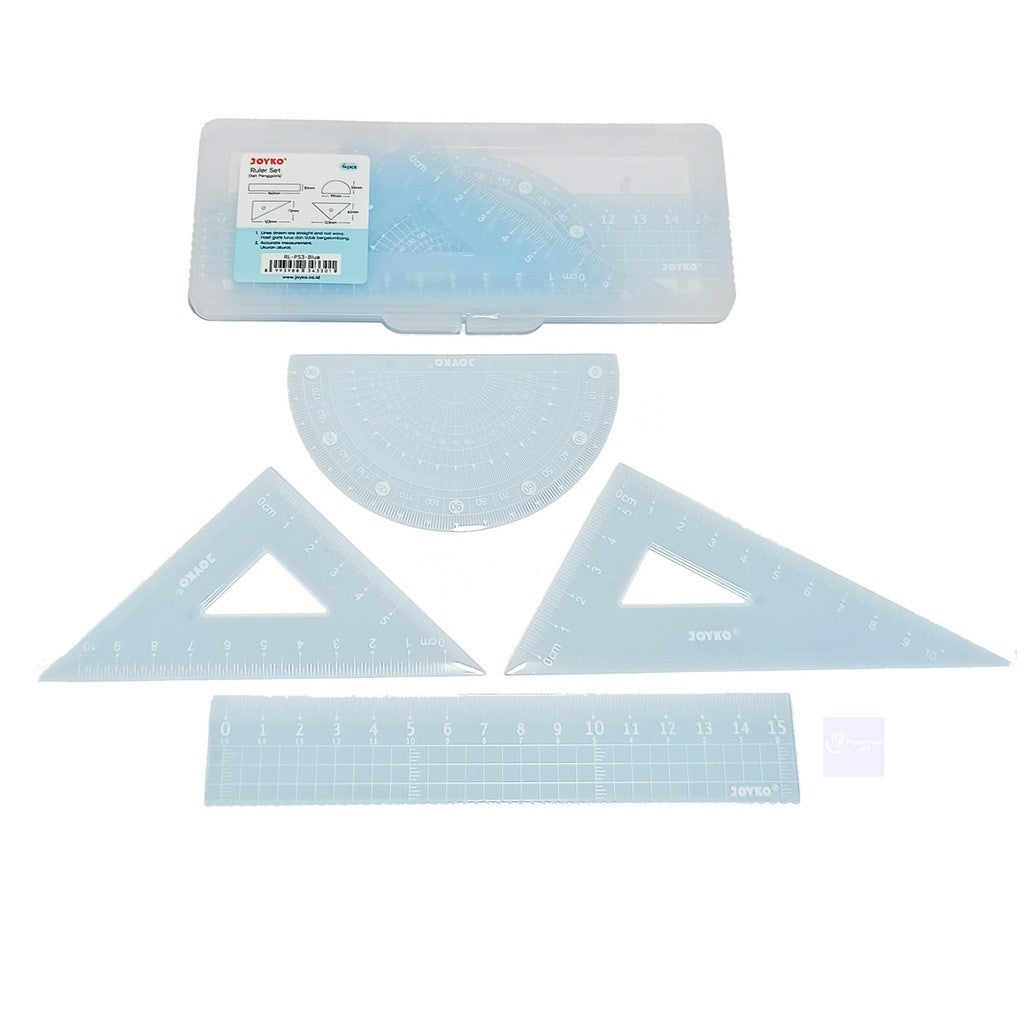JOYKO - Ruler Set RL - PS3 Blue, Green, Pink - Pcs