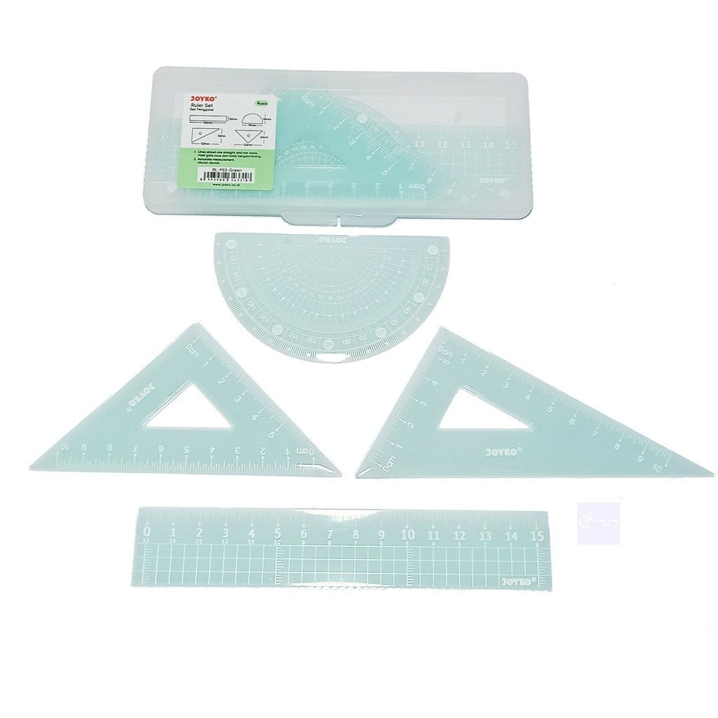 JOYKO - Ruler Set RL - PS3 Blue, Green, Pink - Pcs
