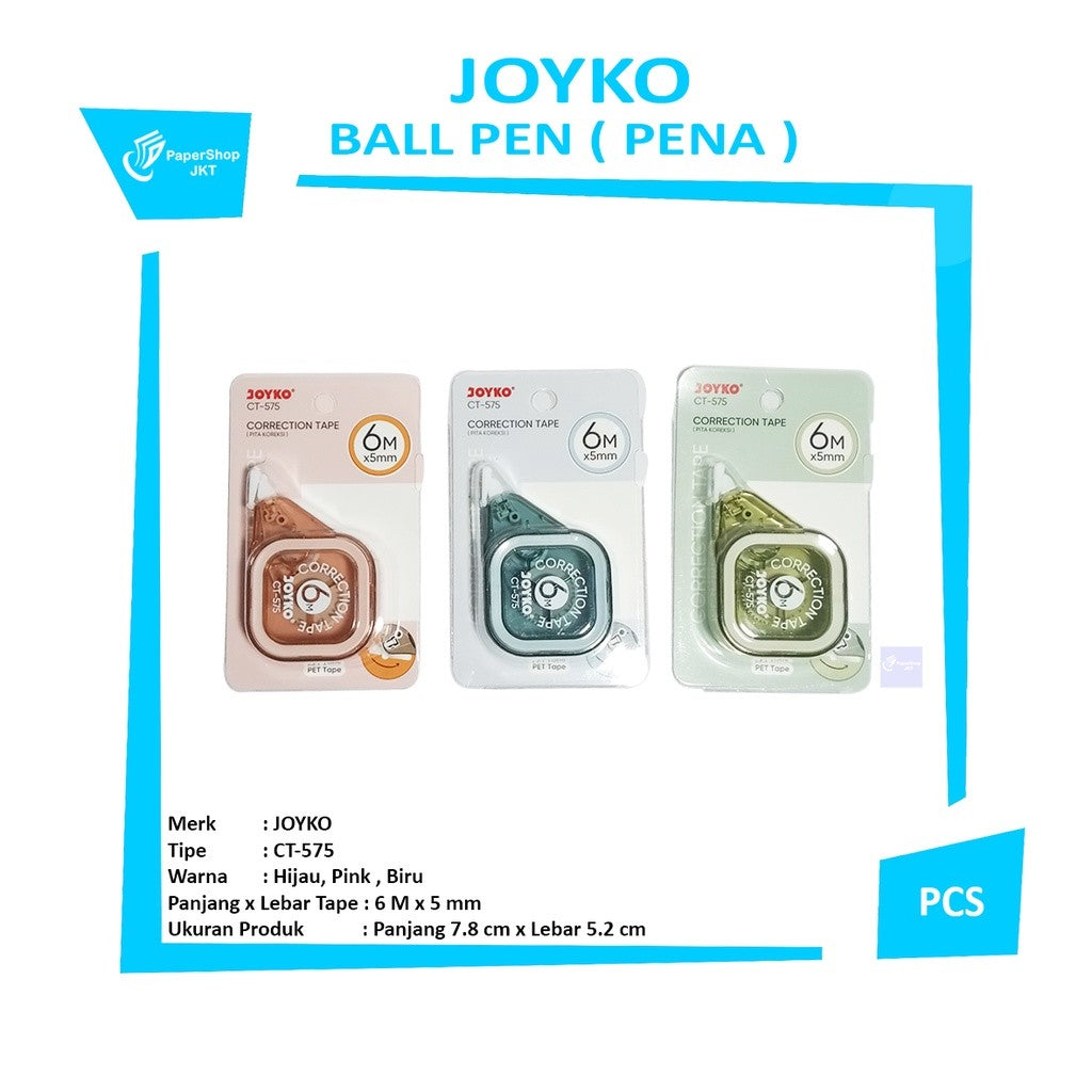 JOYKO - Correction Tape CT-575 Pita Koreksi - Pcs