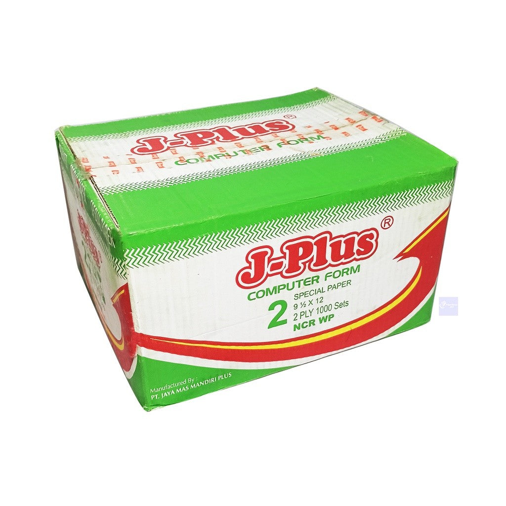 J-PLUS - Continous Form 2 Ply 9 1/2 x 12 NCR Kertas Komputer - Box