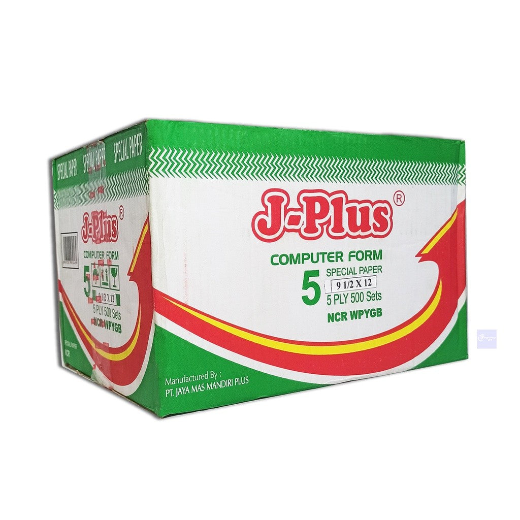 J-PLUS - Continous Form 5 Ply 9 1/2 x 12 NCR Kertas Komputer - 1Box