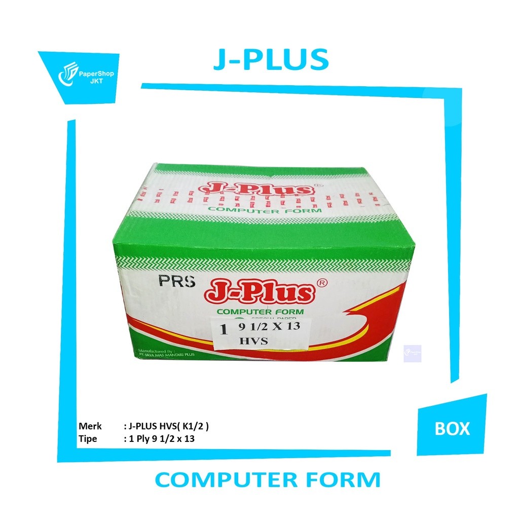 J-PLUS - Continuous Form - CF 91/2 x 13/2 1 Ply ( K1/2 ) NCR - Box