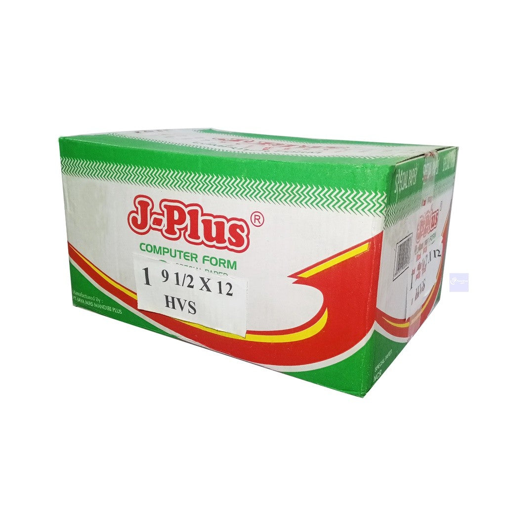J-PLUS - Continous Form 1 Ply 9 1/2 x 12 NCR Kertas Komputer - Box