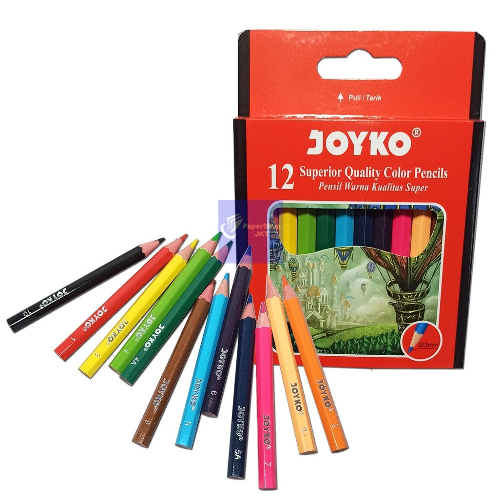 JOYKO - Color Pencil Mini 12 Warna - CP-102 - Pensil Warna - 1 Set