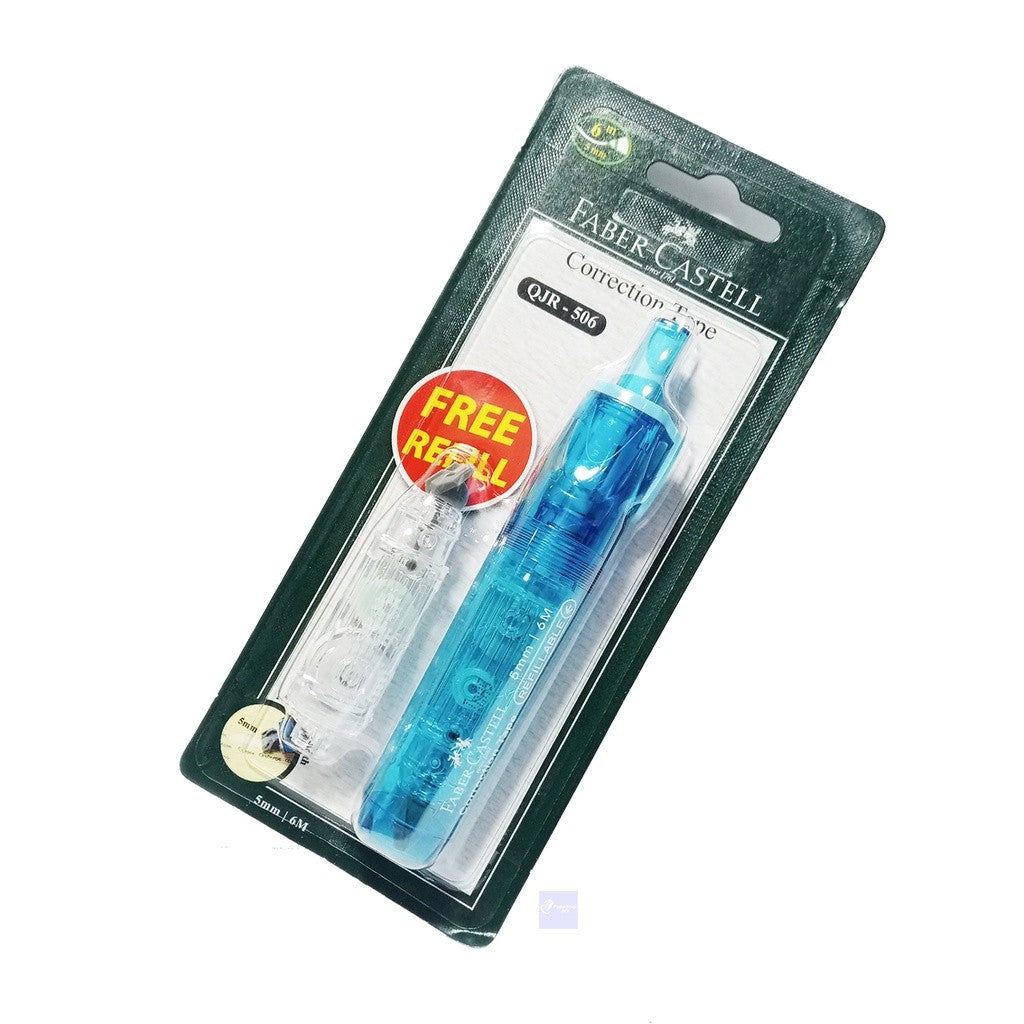 FABER CASTELL Correction Tape QJR-506 Free Refill 5mm X 6m - Pcs