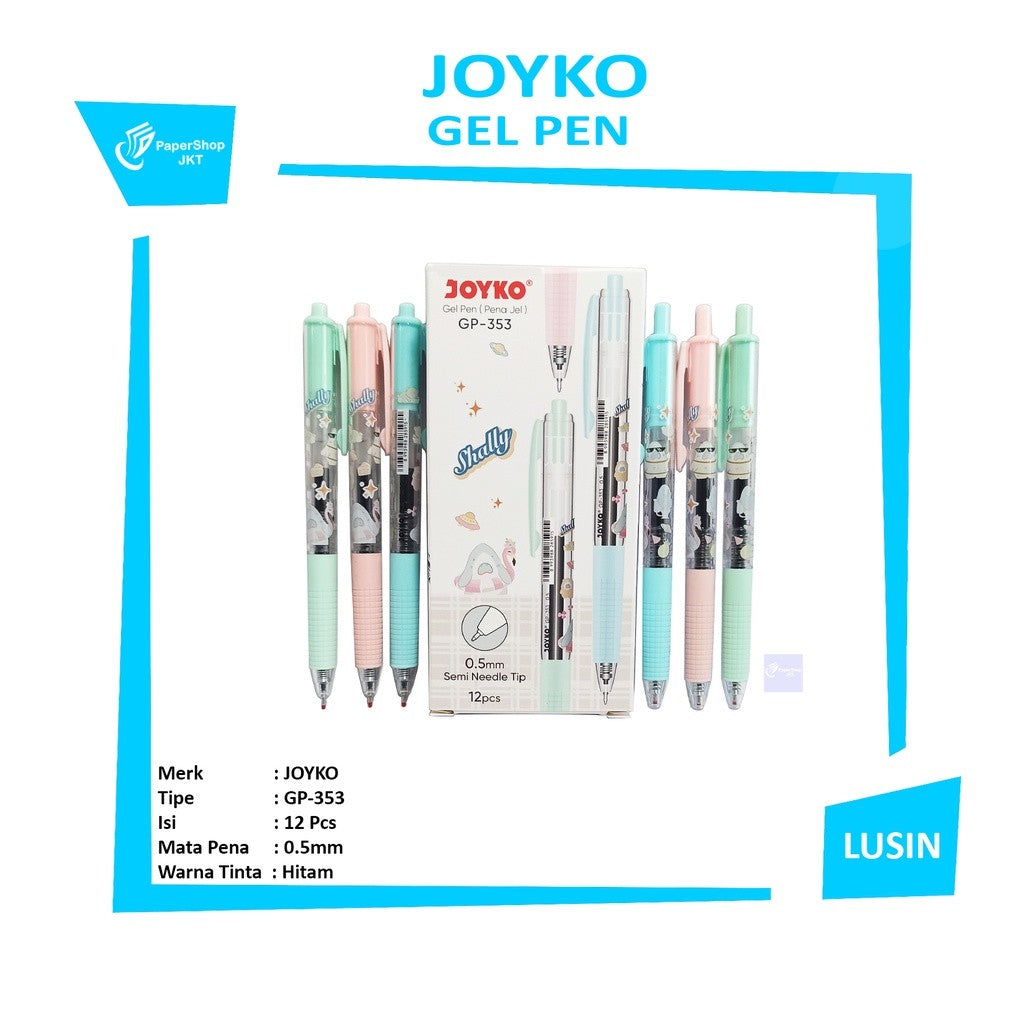 JOYKO - Pulpen Gel Pen GP-353 0.5mm -Lusin