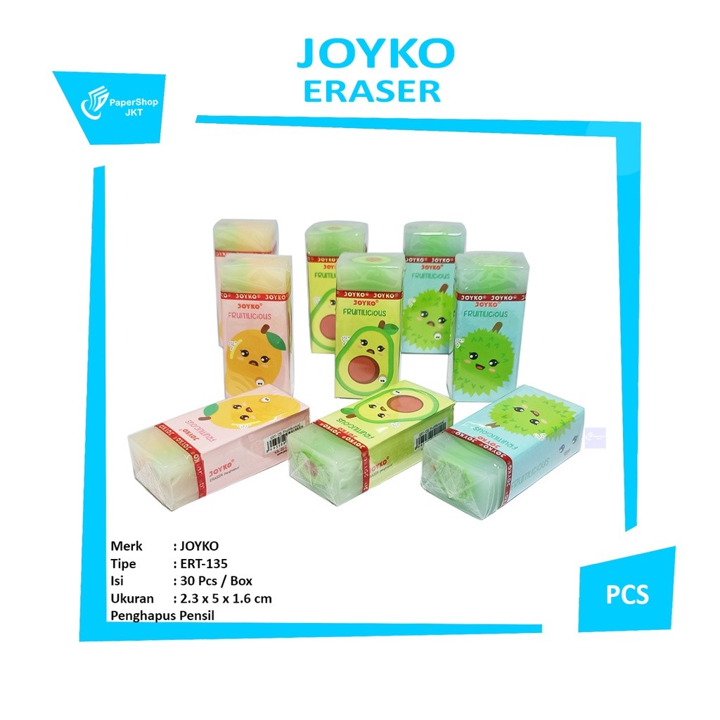 JOYKO - Penghapus ERT-135 Eraser Fruitilicious - Pcs