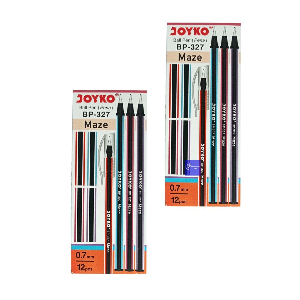 JOYKO - Pena BP 327 Balpoin Maze - Hitam - Lusin
