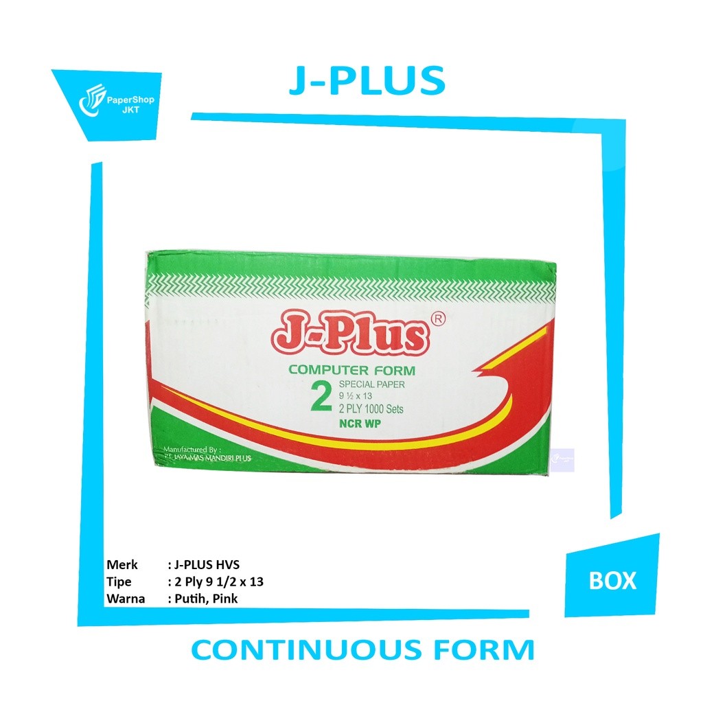J-PLUS - Continuous Form CF 91/2 x 13 2 Ply ( K2 ) NCR - Box