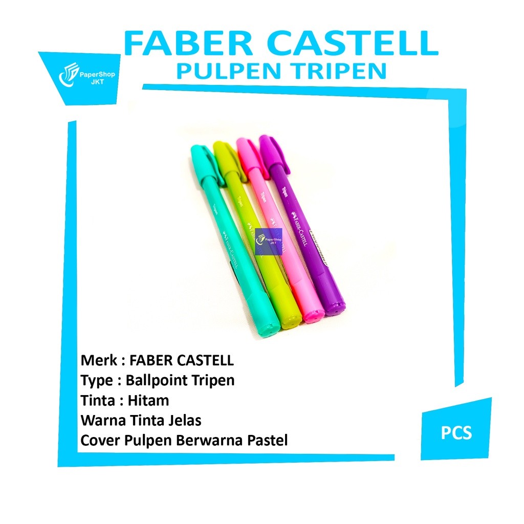 FABER-CASTELL - Pulpen Ballpoint Tripen Black - Pcs