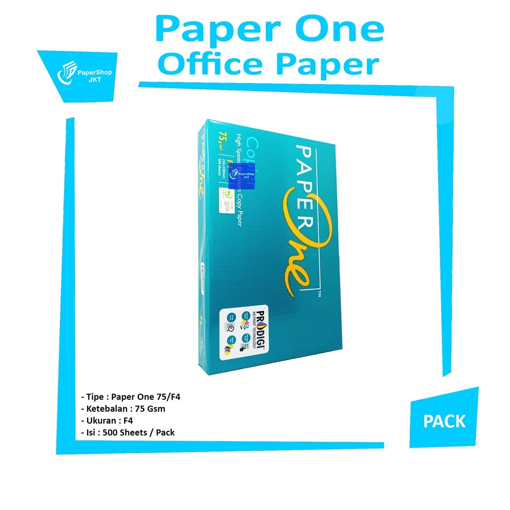 PAPER ONE - Kertas Varian Fotokopi Putih Hvs F4 - RIM
