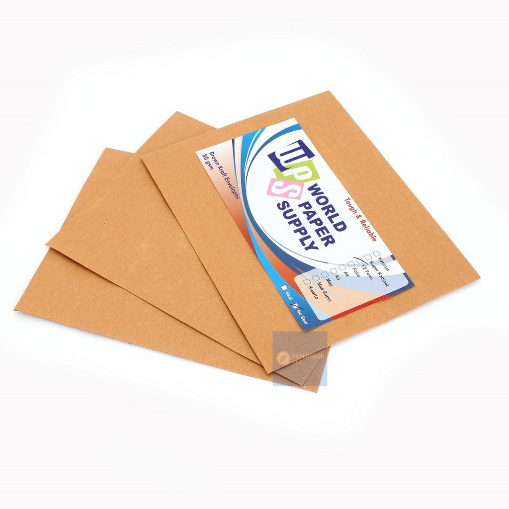 WPS - Amplop Coklat Ukuran 1/2 Folio Wps Non Seal - Pack