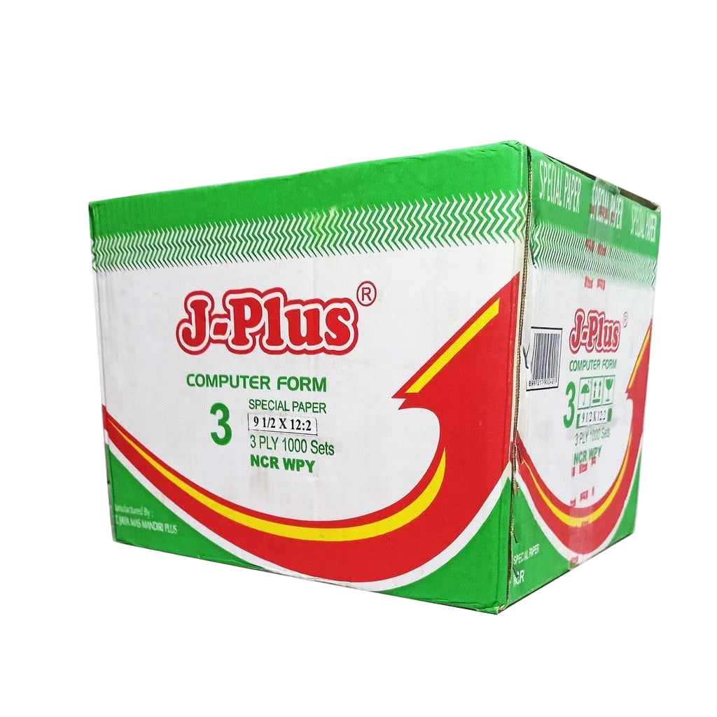 J-PLUS - Continous Form 3 Ply 9 1/2 x 12/2 NCR Kertas Komputer - Box